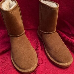 Dream Pairs Women's Shorty Chestnut Mid Calf Suede Boots *9*
